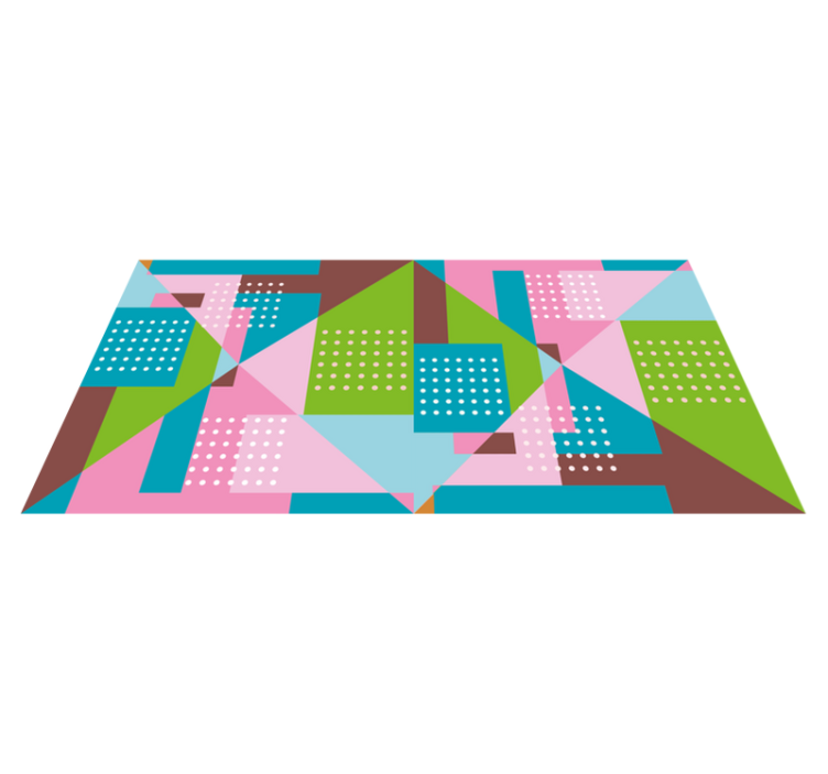 Geometric Shapes Fusion geometric rug - TenStickers