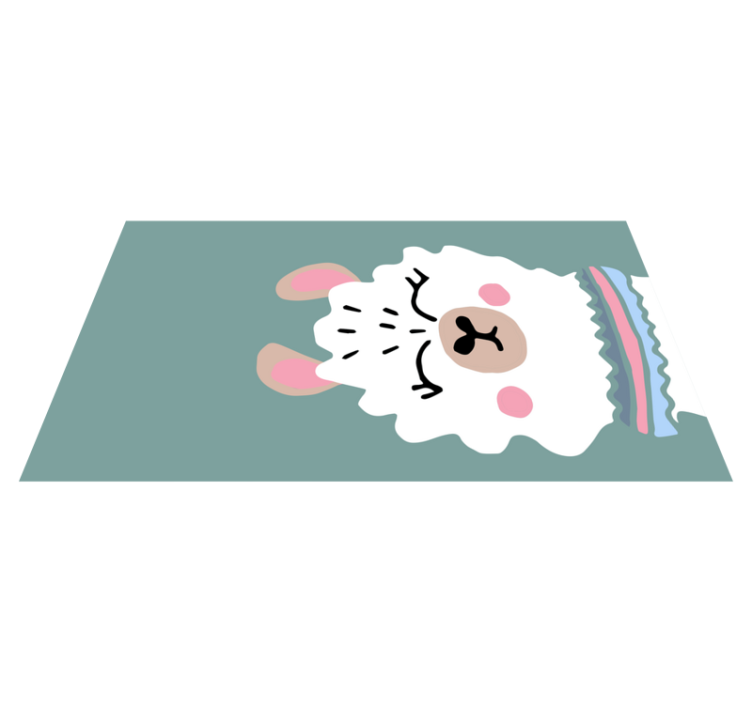 Lamb Illustration kids rug - TenStickers