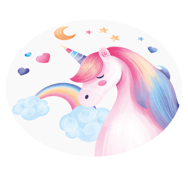 Unicorn Fantasy kids vinyl rug - TenStickers