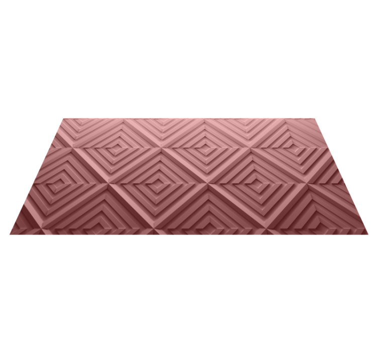 Pink 3D geometrical abstraction geometric rugs - TenStickers