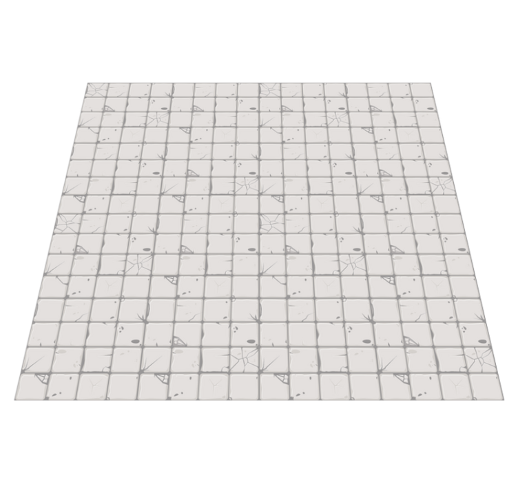 light grey aged tiles tile vinyl rug - TenStickers