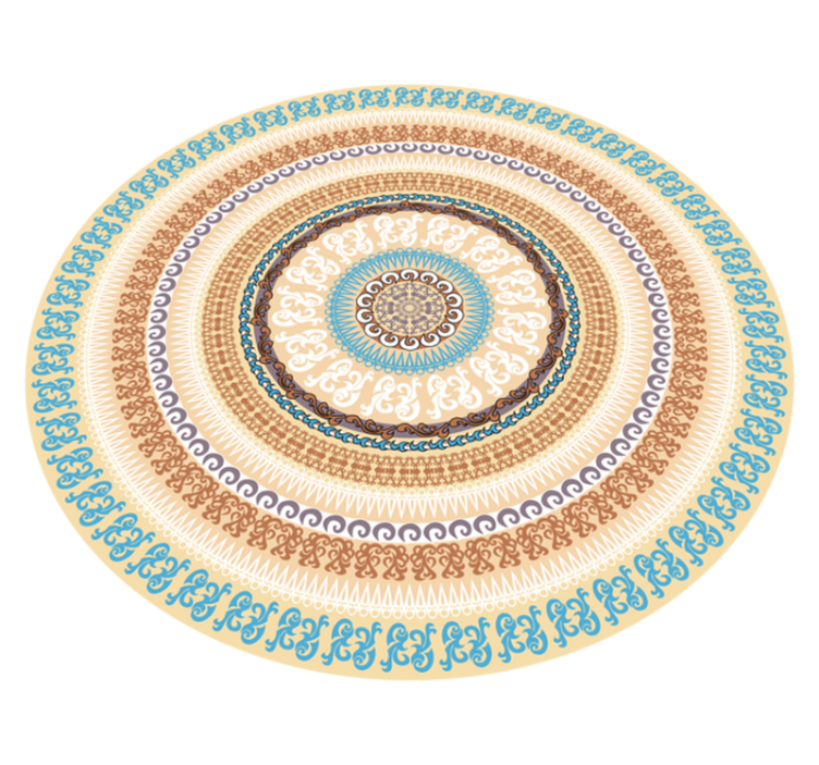 Mandala Circle Pattern mandala vinyl rug - TenStickers
