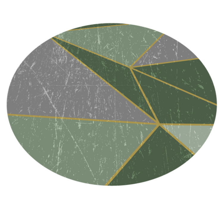 Geometric Patterned Circle geometric vinyl rug - TenStickers