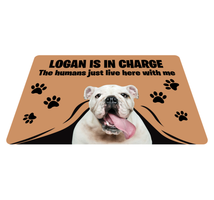 Custom photo pet entrance vinyl rug - TenStickers