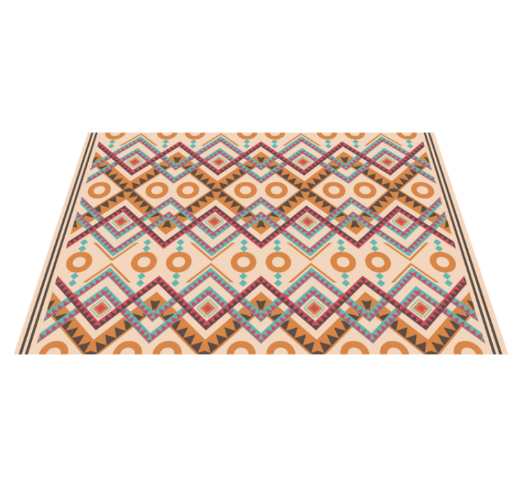 Multicolored diamonds pattern ethnic rug - TenStickers