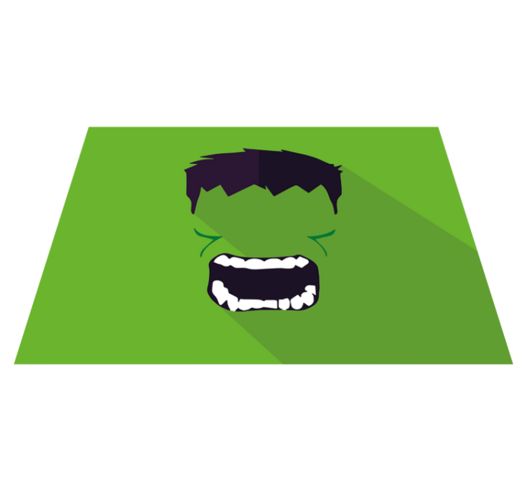 Green superhero kids vinyl rug - TenStickers