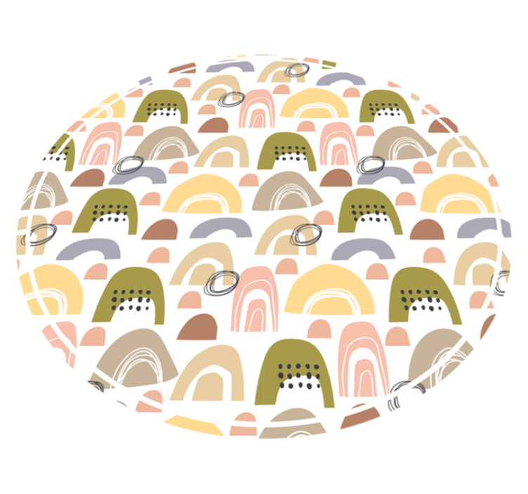 Nordic rainbow pattern nordic rug - TenStickers