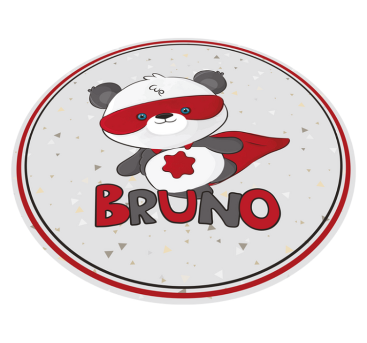 Superpanda personalized mat - TenStickers