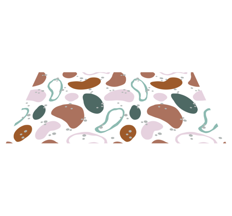 Irregular abstract shape pattern minimal rug - TenStickers