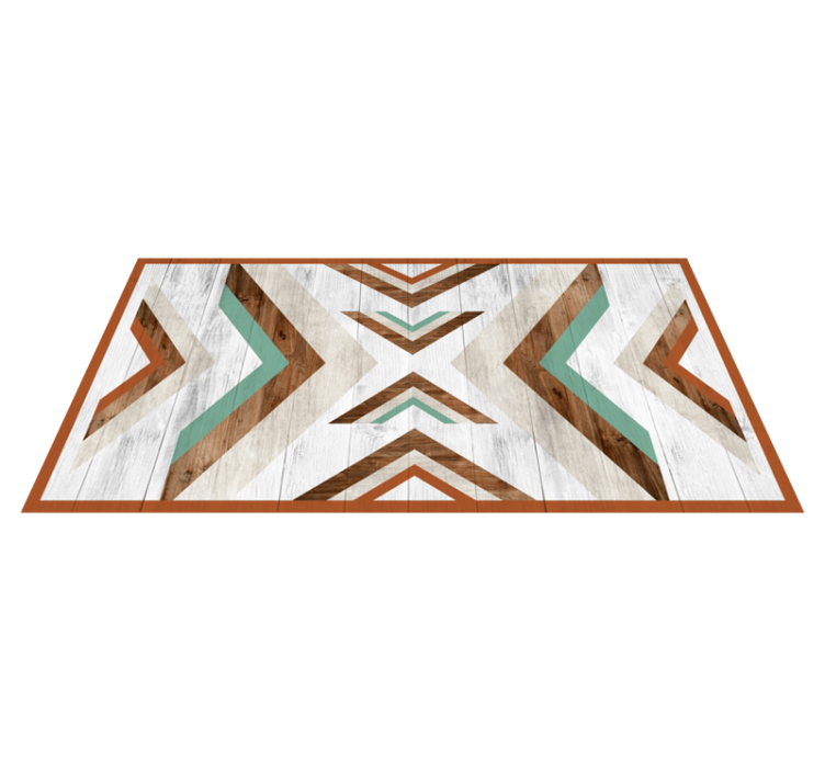 Chevron wooden texture bedroom vinyl rug - TenStickers