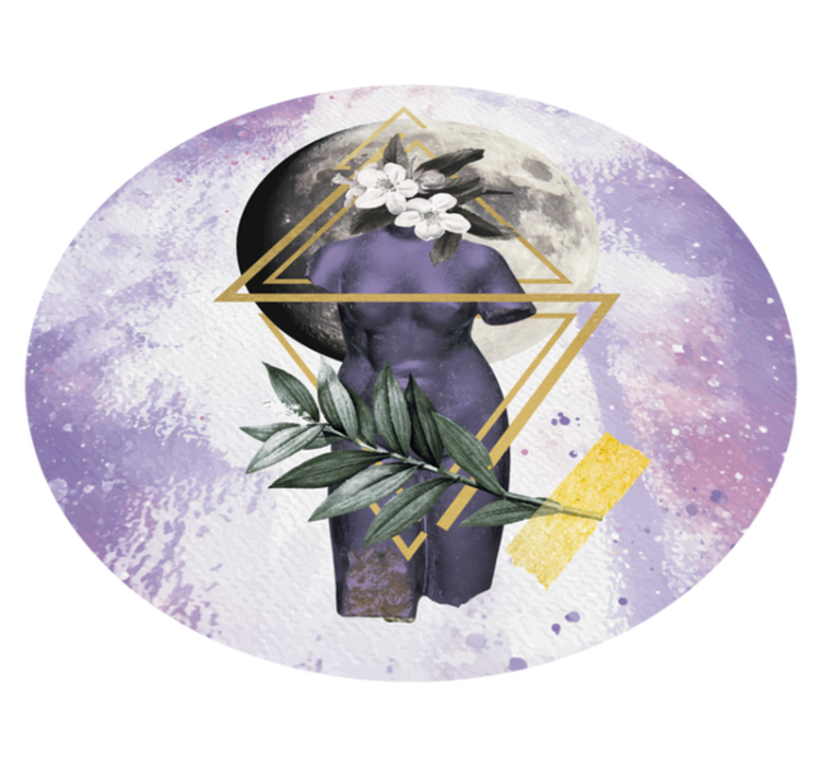 Digital collage modern rug - TenStickers