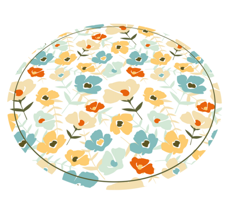 Watercolour Flowers nature rug - TenStickers