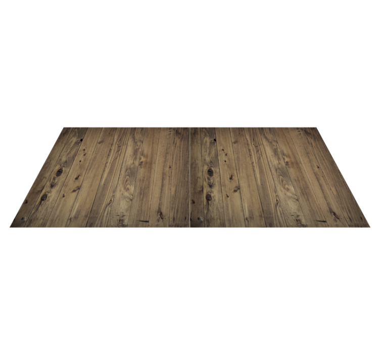 worn wood kitchen mat - TenStickers