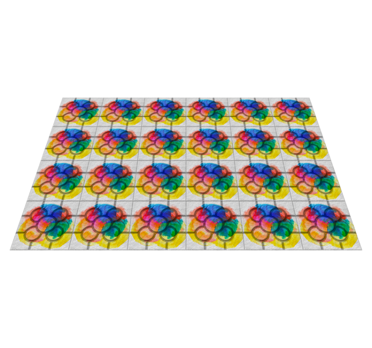 colorful Bilbao street tiles vintage rug - TenStickers