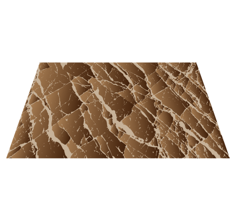 Brown marble effect dining room carpet - TenStickers