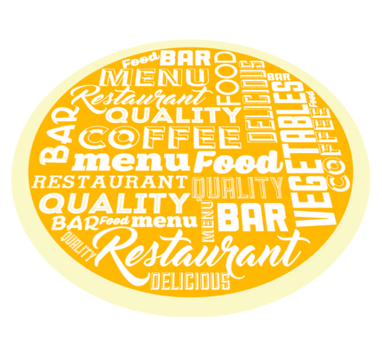 Restaurant Quality Menu custom rug - TenStickers