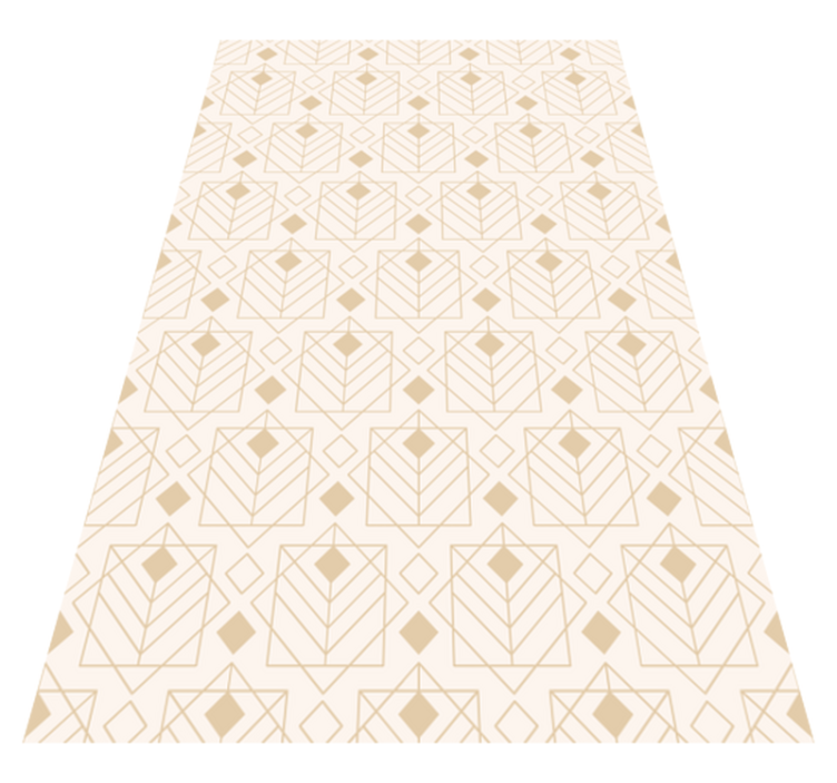 Art déco pattern beige vinyl rug - TenStickers