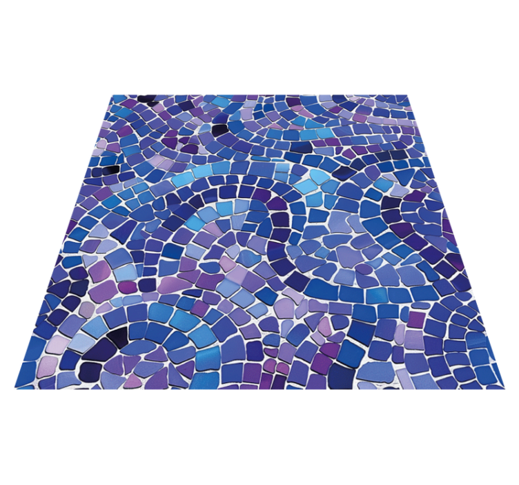 Mosaic effect blue vinyl rug - TenStickers