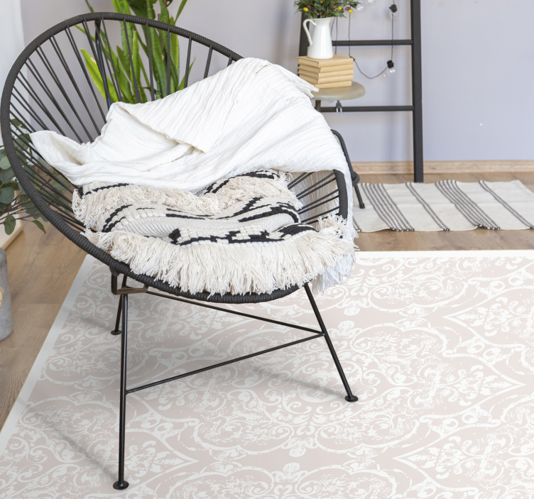 Elegant patterned design living room vinyl rug - TenStickers