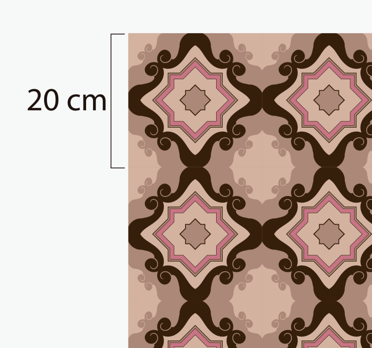 Mosaic Tile Pattern living room vinyl rug - TenStickers