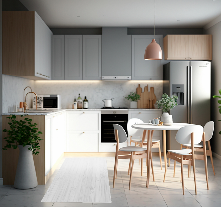 Elegant Simplicity kitchen vinyl rug - TenStickers