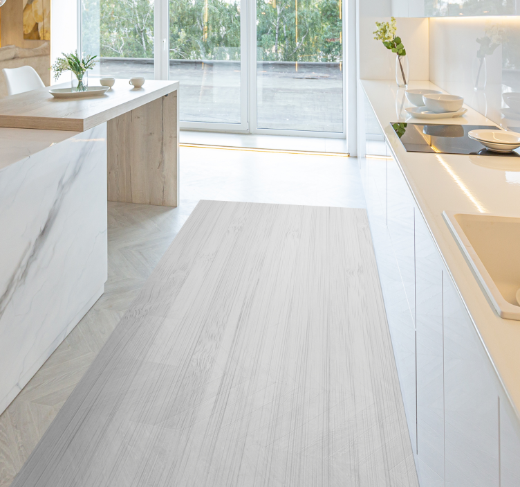 Elegant Simplicity kitchen vinyl rug - TenStickers