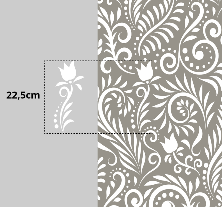Paisley Elegance floral vinyl rug - TenStickers