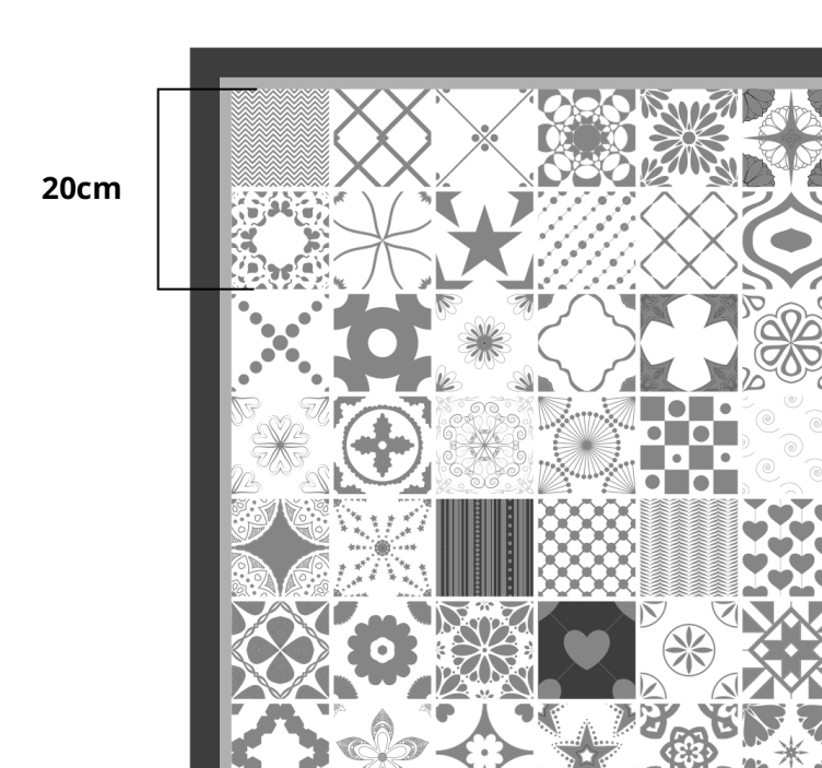 "Trujillo" grey tiles bathroom flooring - TenStickers