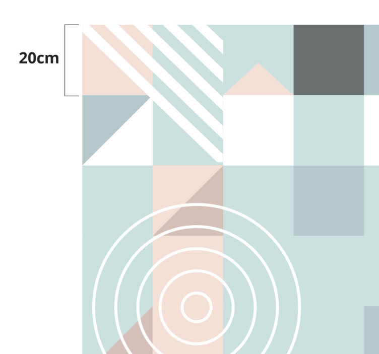 Abstract Motif geometric vinyl rug - TenStickers