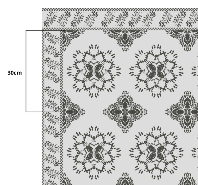 Floral vintage design dining room carpet - TenStickers