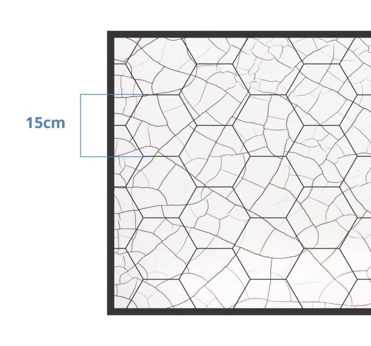 Light grey porcelain hexagons tile carpet - TenStickers