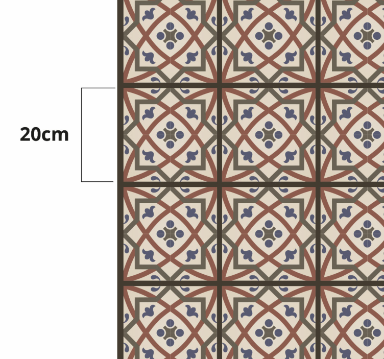 Cheyene vinyl tile modern rug - TenStickers