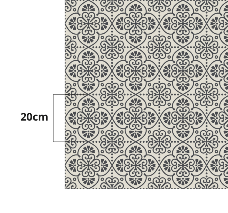 Mosaic vinyl rug with elegant mosaic design - TenStickers