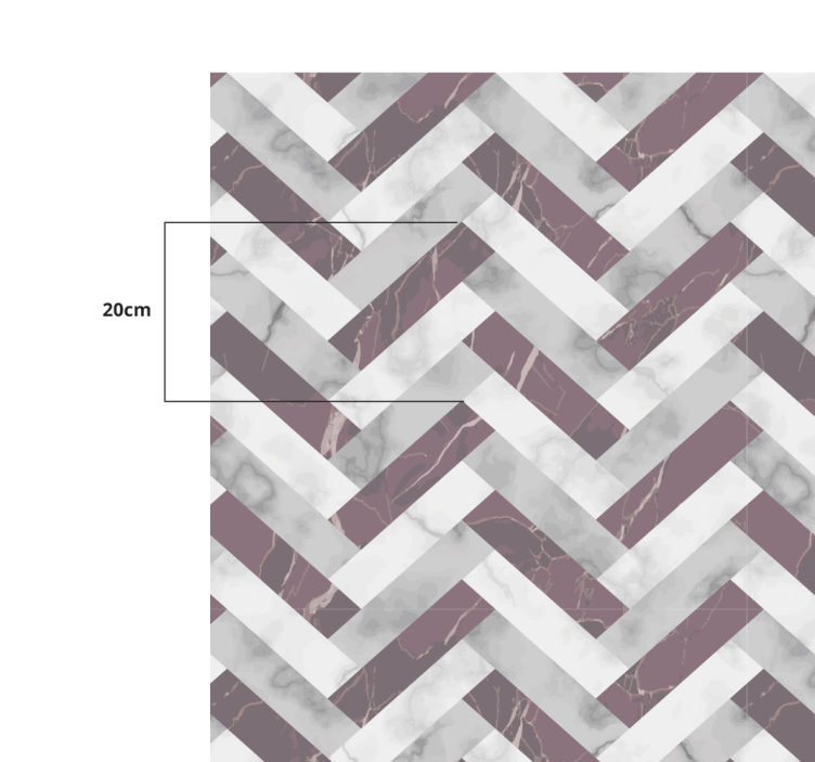 Chevron Pattern Overlay geometric rug - TenStickers