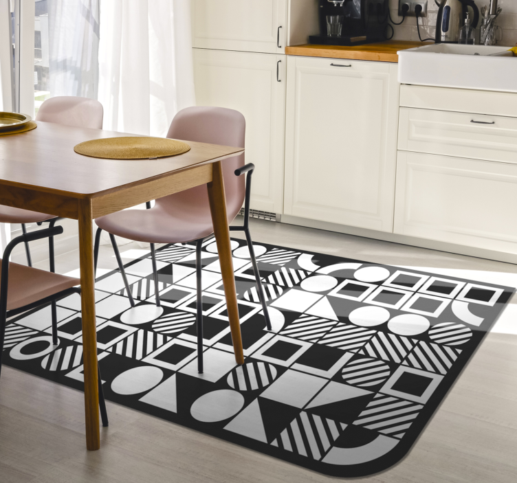 Abstract design modern rug - TenStickers