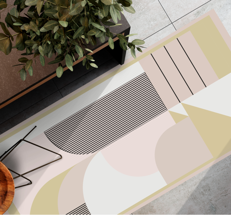 Abstract geometric layers modern vinyl rug - TenStickers