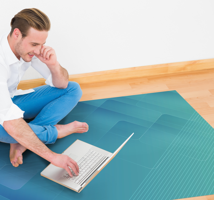 Abstract Geometric Strata modern vinyl rug - TenStickers