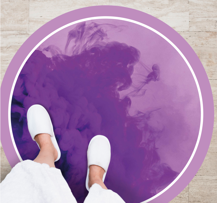 Abstract heavy purple cloud of haze modern rug - TenStickers