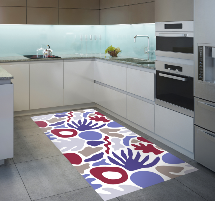 Abstract Shape Pattern minimal vinyl rug - TenStickers