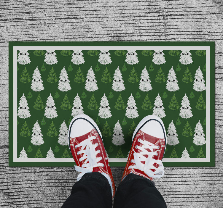 Adorable Christmas tree mat - TenStickers