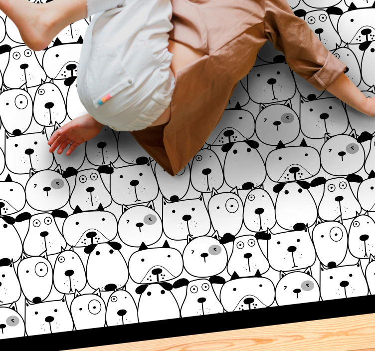 Adorable Creature Visages animal vinyl rug - TenStickers