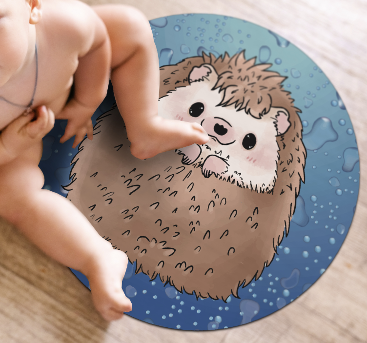 Adorable Hedgehog animal vinyl rug - TenStickers