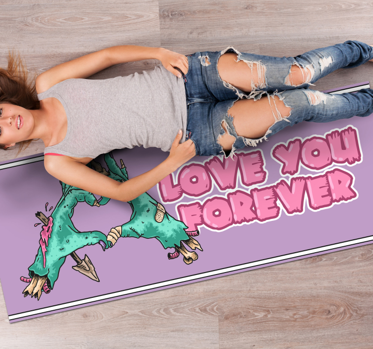 Affectionate Dinosaur Scene animal vinyl rug - TenStickers