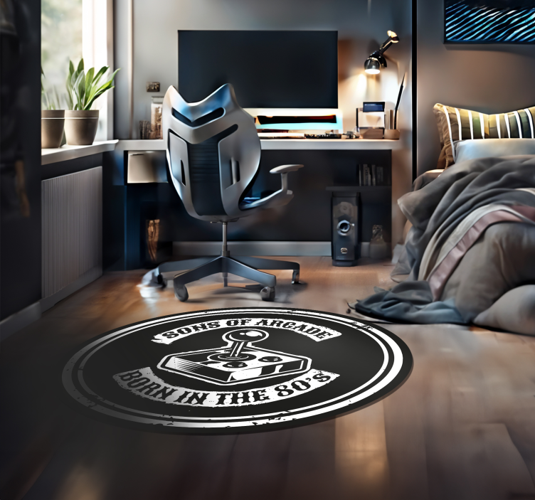 Arcade Nostalgia Born 80s custom rug - TenStickers