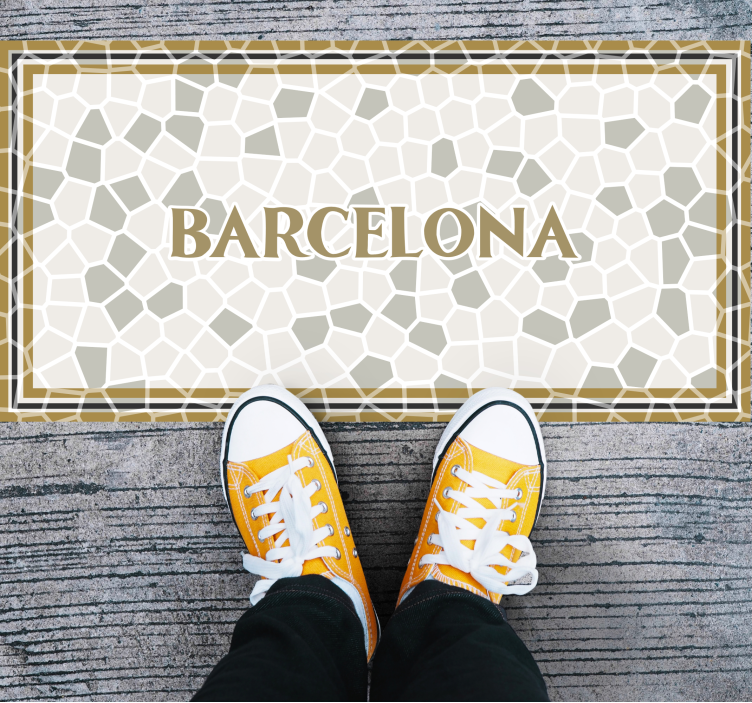 Barcelona Geometric Pattern mosaic floor tiles - TenStickers