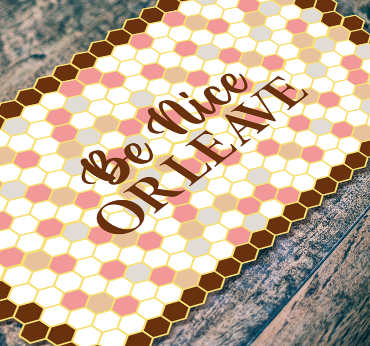 Be Nice Leave custom rug - TenStickers