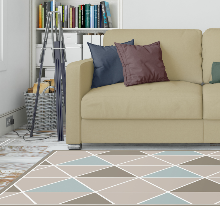 Beige color triangle nordic rug - TenStickers