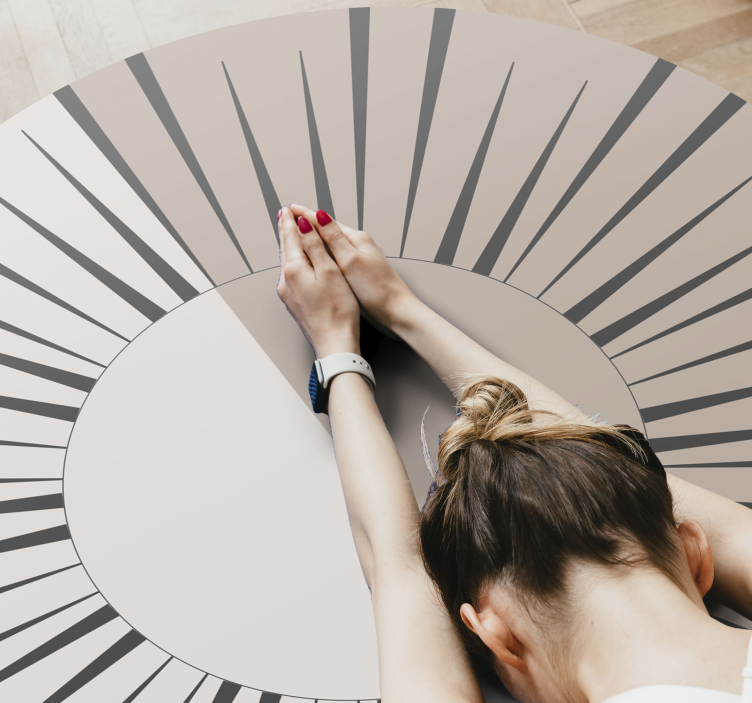 Beige sun watch mosaic floor tiles - TenStickers