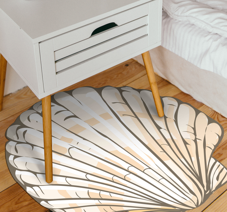 Big seashell shape vinyl rug - TenStickers