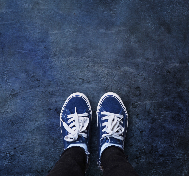 Blue industrial-style concrete texture carpet - TenStickers